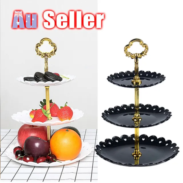 3-Tier Cake Stand Wedding Serving Plate Party Cupcake Tray Dessert Fruit Display