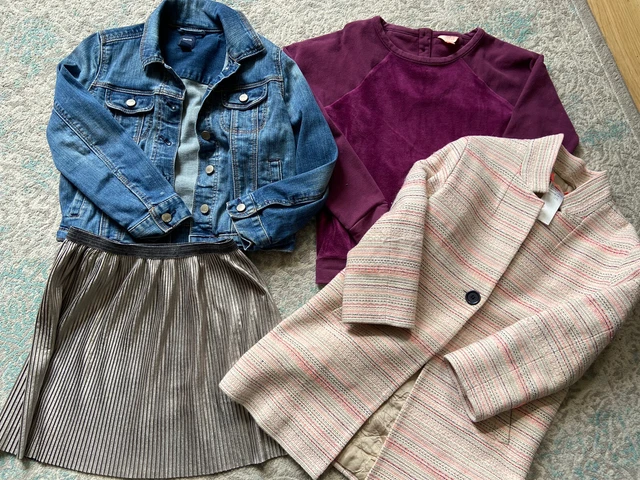 Girls bundle Jigsaw Junior, Zara & GAP denim Jacket, coat, silver skirt Jumper