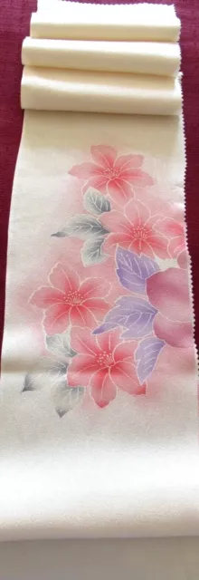 42"x6.5" Luxurious Artist Furisode Kimono Fabric Made in Japan 100% Silk D15