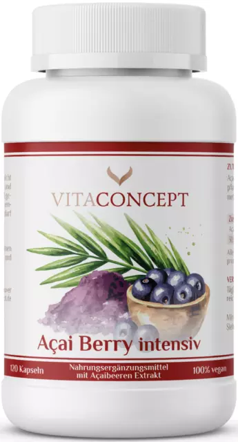 Acai Berry 48000 mg I das Original I Acai Beeren I 120 Kaps I VITACONCEPT