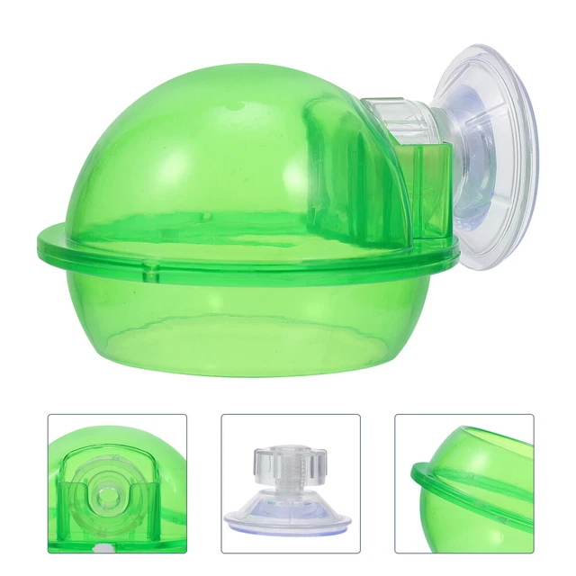 2 piezas tazón de agua para reptiles reptiles plato de alimentación verde