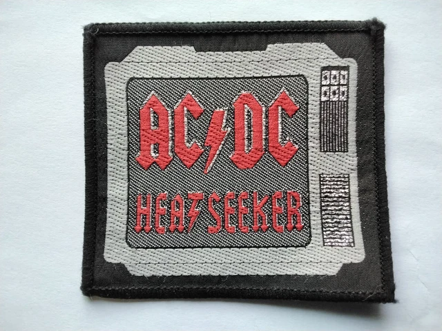 AC/DC PATCH ORIGINAL 80er HEATSEEKER Vintage Aufnäher 8,5x8cm Hard Rock ...