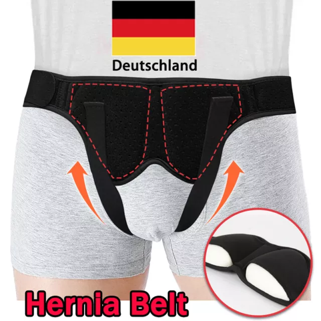 Herren Hernie Stütz Gürtel Leistenbruch Leistenschutz Bandage Schmerzlinderung