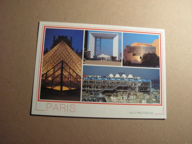 Postkarte Paris Pyramide du Louvre Grande Arche Opera Centre Geoges Pompidou