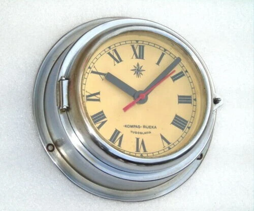 Kompas Rijeka Jugoslawien Marine Schiff Boot Yacht Navigation Quarz Uhr