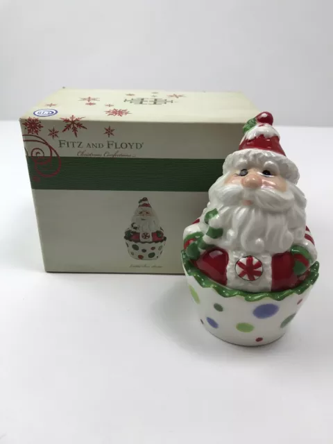 Fitz & Floyd Christmas Confections Santa Lidded Box 29-489