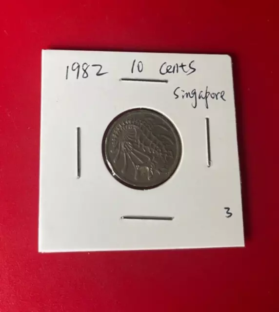 1982 10 Cents Singapore Coin - Nice World Coin