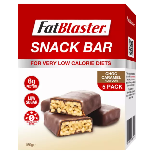 FatBlaster Very Low Calorie Diet Snack Bar 5 x 30g (150g) Chocolate Caramel VLCD