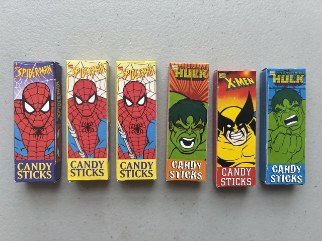 spiderman cigarette candy Spider-Man Cigarettes? slinging taste experience VINTAGE 1994 CANDY Sticks Sealed