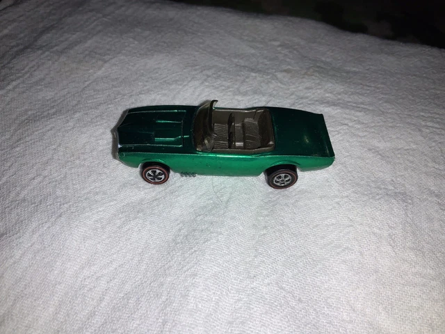 Hot Wheels Redlines 1968 Custom FIREBIRD - USA Green W/ Brown Interior