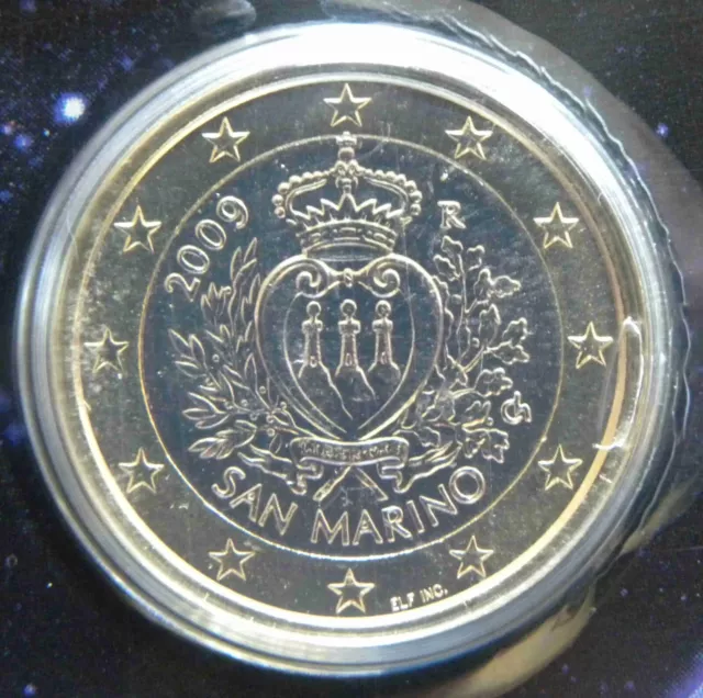 SAINT MARIN - 1 EURO BU 2009 - Pièce encore scellée