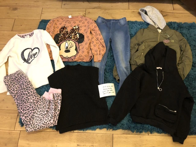 Girls age 11-12 years clothes bundle Disney Next George coat hoodie jumper top