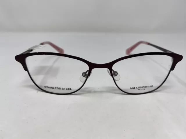 Liz Claiborne Eyeglasses Frame L449 Lhf 48-16-130 Burgundy Full Rim Zl71