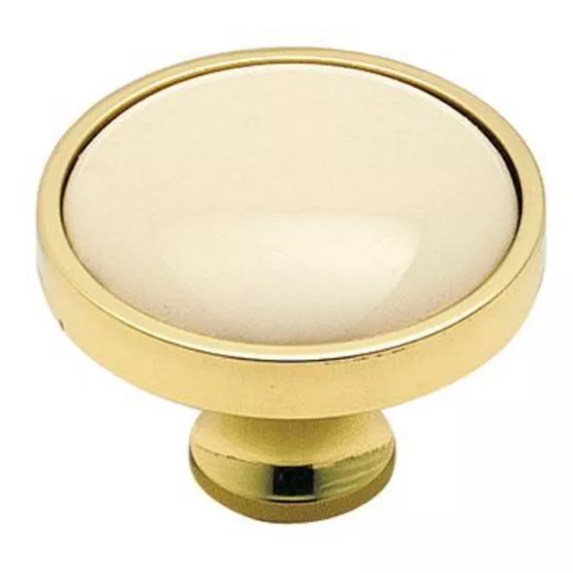 Bouton en laiton massif Amerock BP1418-3A 1/4" laiton massif, centre amande