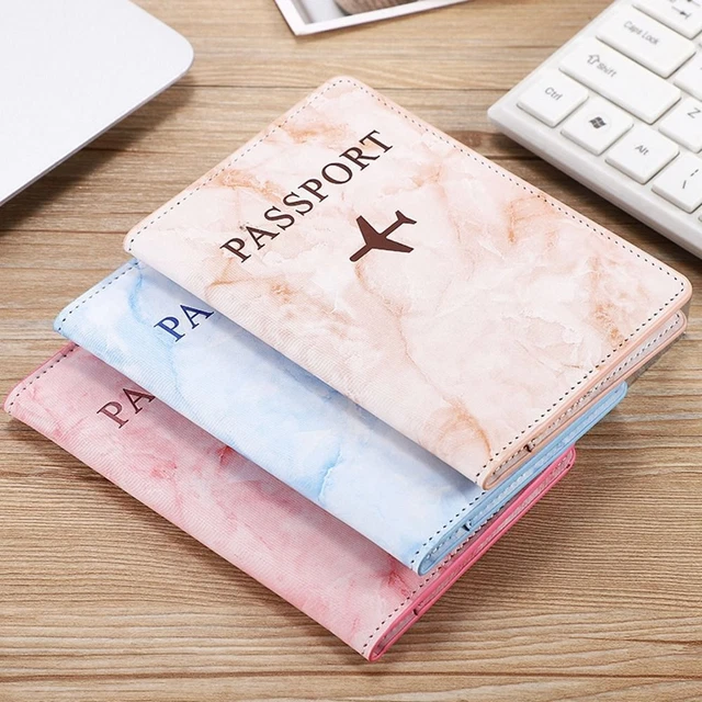 Passport Cover PU Leather Certificate Storage Bag Travel Passport Holder Cover