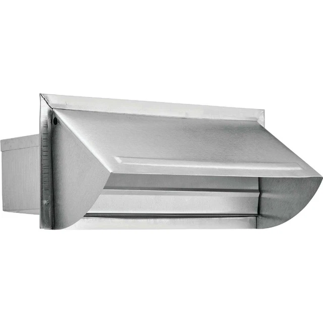 Lambro 3-1/4 In. x 10 In. Mill Finish Aluminum Kitchen Wall Vent Cap 106R Lambro