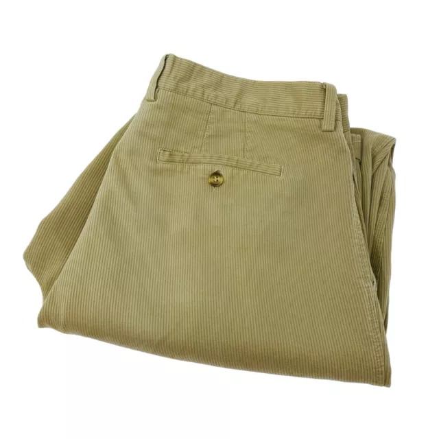 The Territory Ahead Pants Mens 35 / 34 Chino Flat Front Beige Corduroy Raw