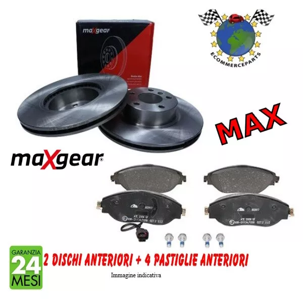 Kit dischi freno Max + Pastiglie Ant Maxgear per SEAT TOLEDO I VW GOLF III r62