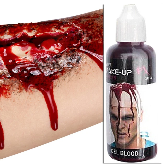 (186,33 Eur / L) Halloween Sangue Gel 30ml Professionale Finto Teatrale