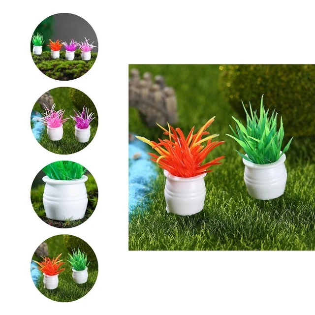 4 Teile / satz Topfpflanze Miniatur Breite Anwendung Auffällig DIY Gute Form