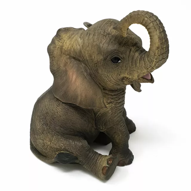 Cute Sitting Baby Elephant Ornament Figurine by Leonardo Elephant 12862 Statue