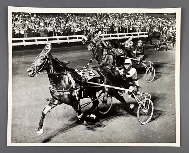1960s Yonkers Raceway Harness Horse Race Sulky Standardbreds Jockeys Press Photo