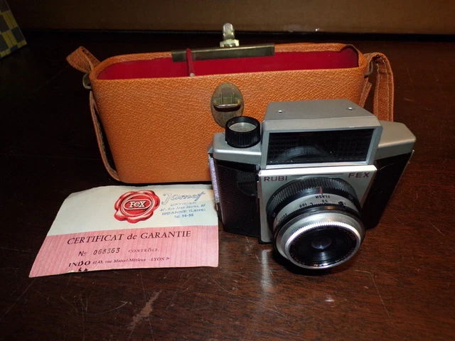 Ancien Appareil Photo ULTRA FEX De Collection Avec étui Cuir, état Correct