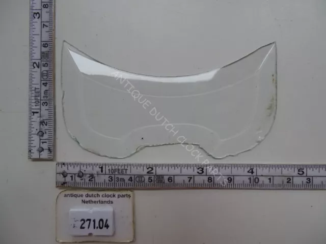 Flat Beveled Clock Glass 4 5/16" Or 11 Cm Wide And 2 3/8" Or 6 Cm Tall