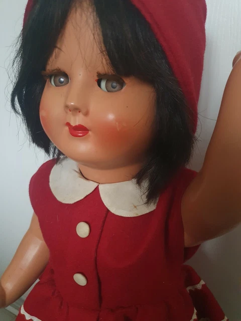 Poupée Ancienne Noire En Rhodoïd – Marque Gégé, Vintage Et Rare