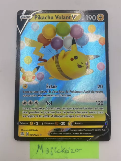 Carte Pokémon Pikachu Volant V 006/025 Célébrations 25eme Anniversaire FR NEUF