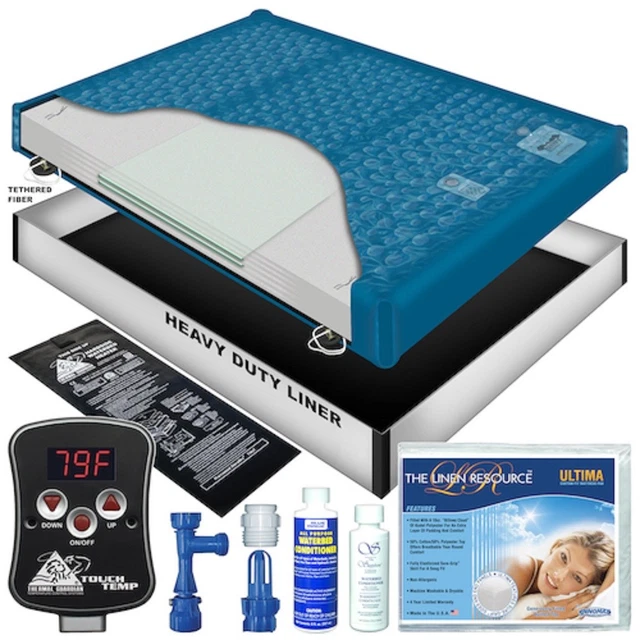 98% Waveless Waterbed Mattress Liner Heater Mattress Pad Fill Drain Conditioner