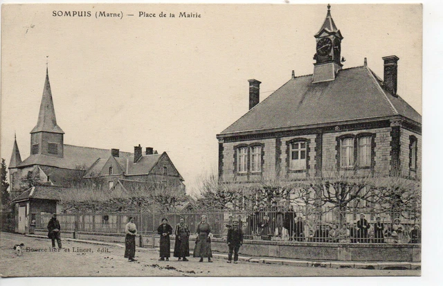 SOMPUIS - Marne - CPA 51 - la place de la Mairie