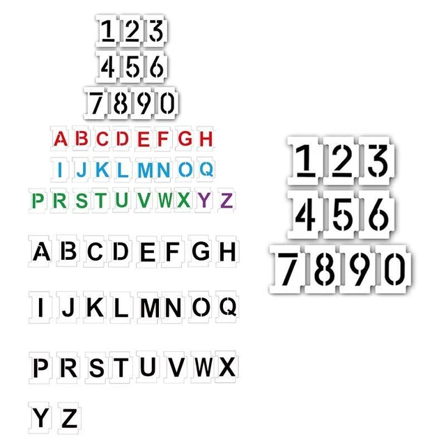 DIY Decorative Number Letter Sign Stencils Drawing Template Tool for Child Gift