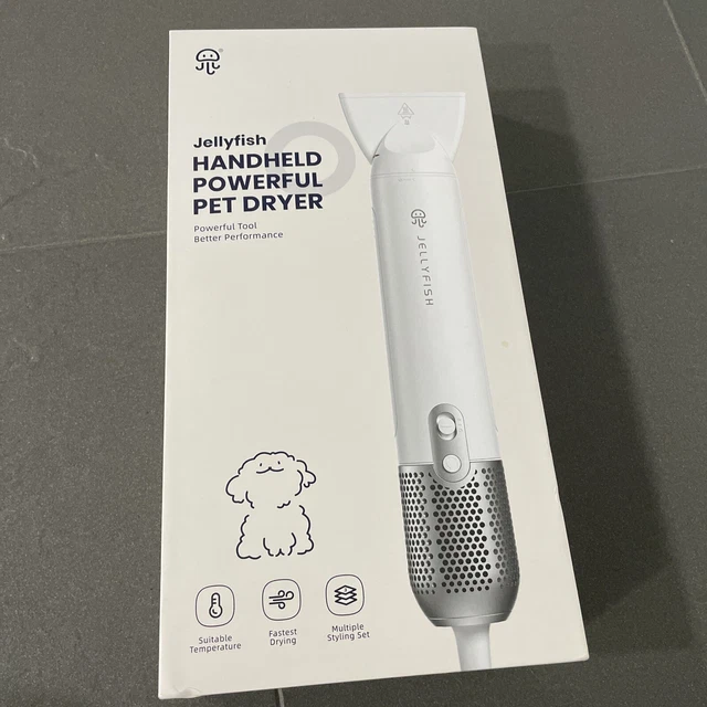 Jellyfish Handheld Pet Dryer Dog Cat Grooming High Velocity Powerful Blower New