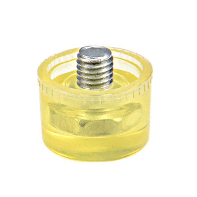Marteau maillet en caoutchouc tête remplacement 25mmØ pointe plastique jaune