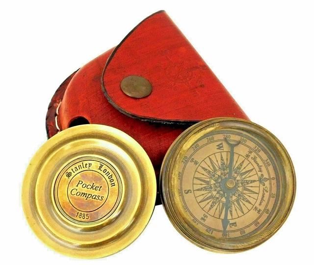 Boussole De Poche Marine Laiton Vintage NORVILLE - Reproduction WW2 - Neuve
