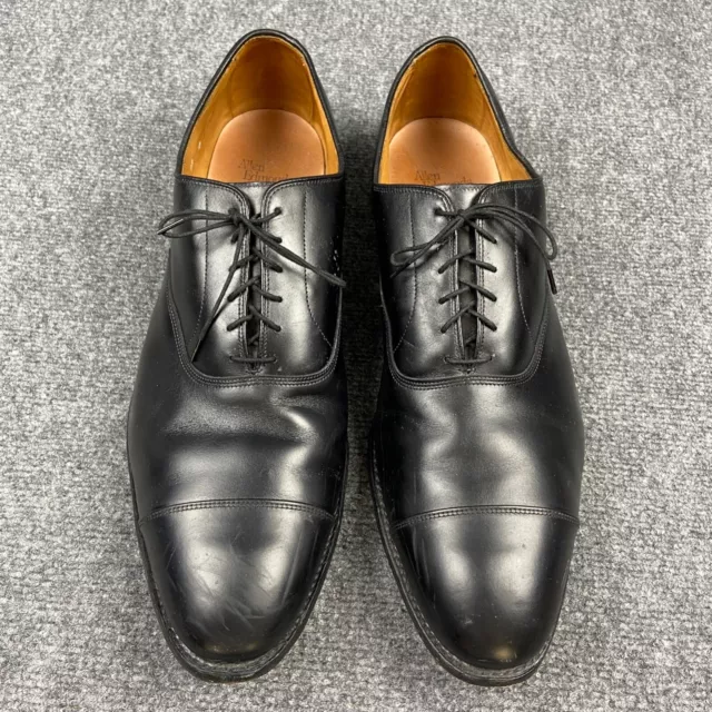 Allen Edmonds Shoes Mens 18 Black Leather Park Avenue Cap Toe Oxford Made in USA 2