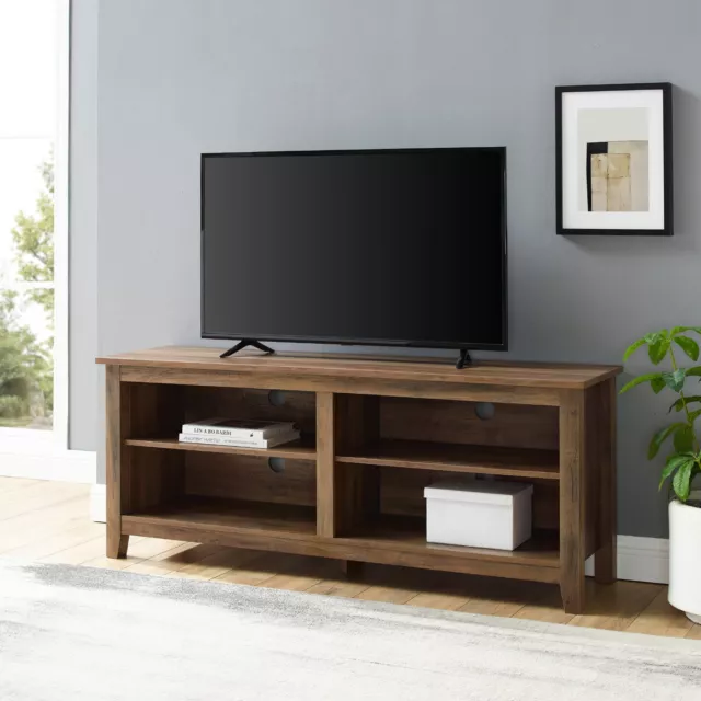 Manor Park Wood Media Storage TV Stand for TVs up to 65" Reclaimed Barnwood USA