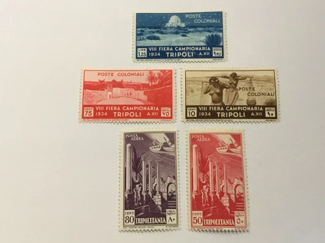 old stamps  TRIPOLITANIA  x  5