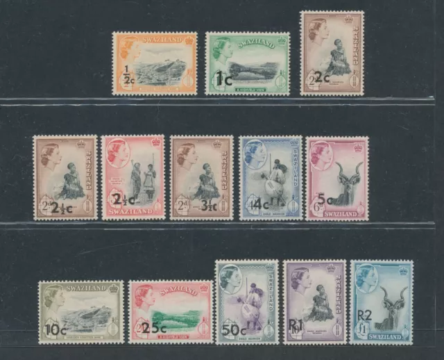 1961 SWAZILAND - Stanley Gibbons n. 65/77a - 13 valori - MNH**