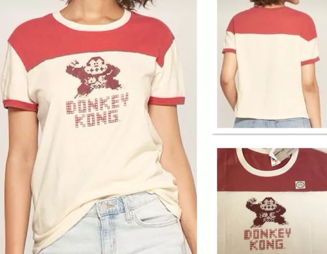 NEW NINTENDO DONKEY KONG Tee Shirt Women M Retro Vintage Style Junk ...