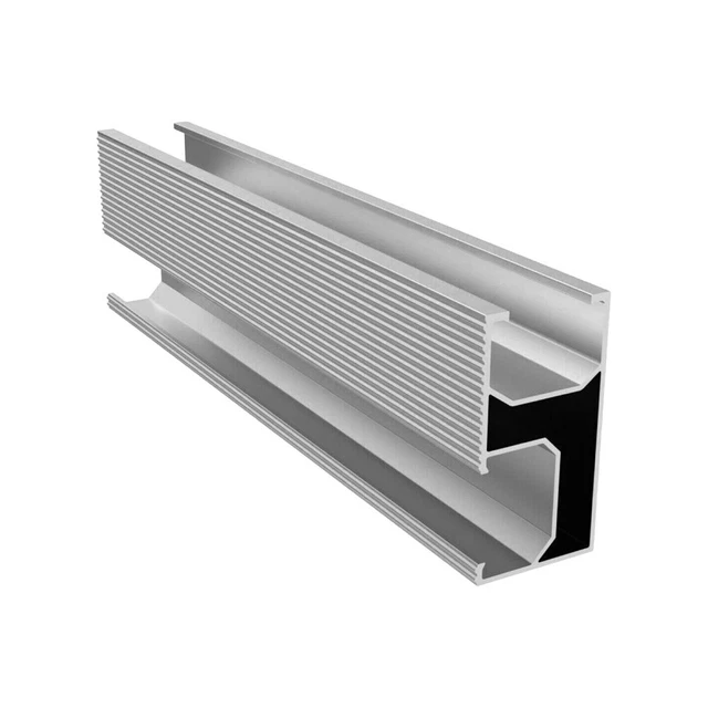 Riel de montaje de módulo solar de aleación de aluminio plateado fácil de instalar 12 piezas