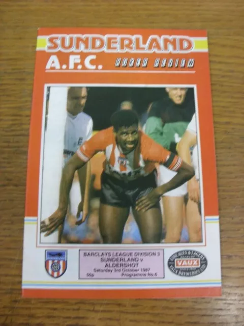 03/10/1987 Sunderland v Aldershot  . FREE POSTAGE on all UK orders.