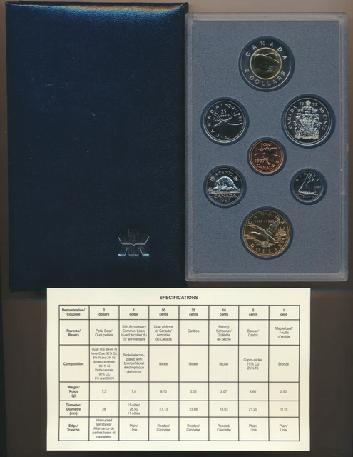 1967 CANADA SPECIMEN Coin Set in Mint Case - No Gold $79.95