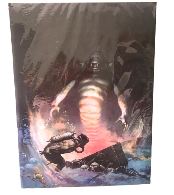 Original Vintage Frank Frazetta Graphic Fantasy Art SEA MONSTER Poster Print