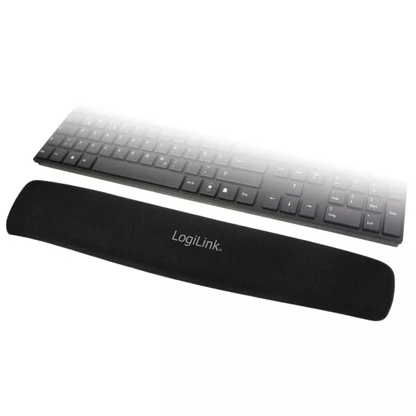 LogiLink® Tastatur Gel Handballenauflage, schwarz [ID0044]