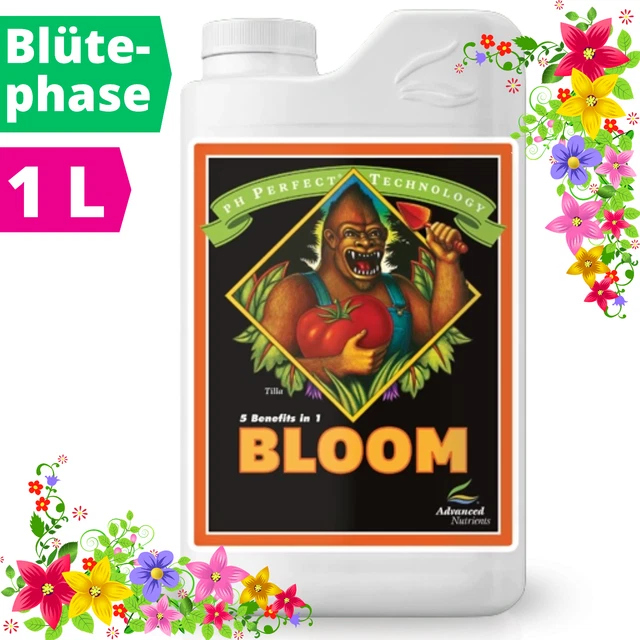 Advanced Nutrients Bloom Blütendünger 5 Liter – Dünger Für Blühphase, 1 TL Pro Liter Wasser