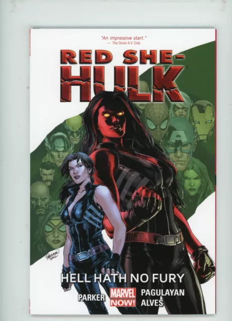 Red She Hulk Vol 1 Hell Hath No Fury Nm 9.6 Trade Awesome Cover Parker Alves Wor