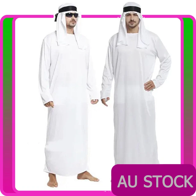 MENS FAKE SHEIKH Costume Arabian Desert Middle East Arab Halloween ...