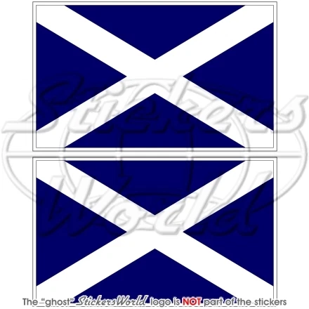Autocollants Drapeau écossais - Lot De 2 Stickers Vinyle Qualité Premium - 7,5 X 5,7 Cm - Résistants Aux Intempéries